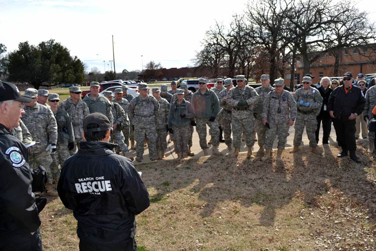 TX Guard Briefing - mock search for texas state guard - Search One Rescue Team - K9 Search and Rescue - Dallas Fort Worth Search and Rescue