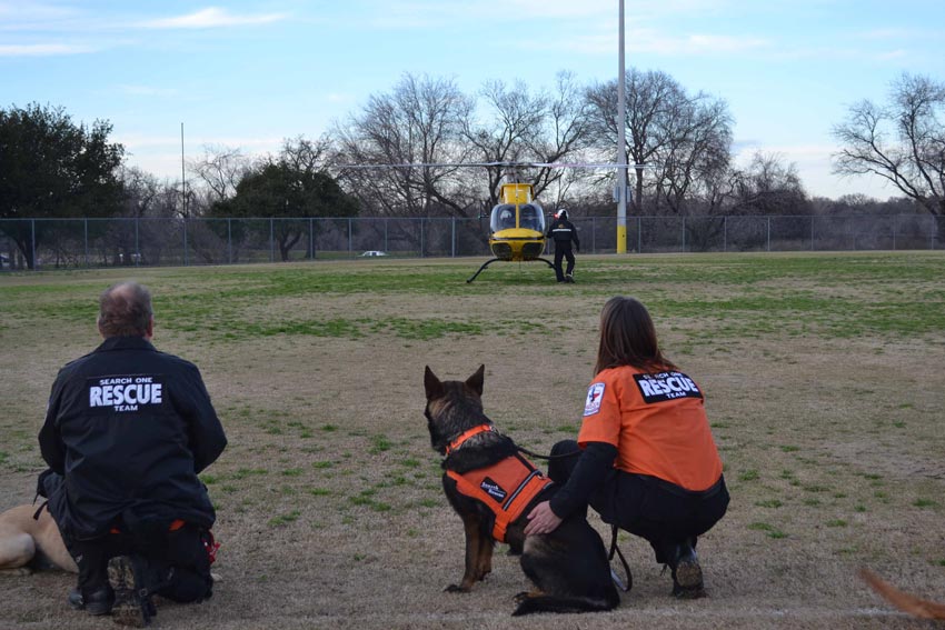 TX Helicopter - Search One Rescue Team - Dallas Ft. Worth K9 Search and Rescue